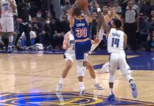 NBA: Znów to zrobił! Czarodziej Curry trafia z połowy