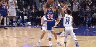 NBA: Znów to zrobił! Czarodziej Curry trafia z połowy