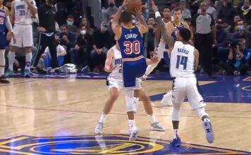 NBA: Znów to zrobił! Czarodziej Curry trafia z połowy