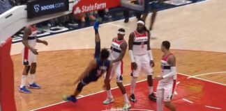 NBA: To mogło się źle skończyć! Twarde lądowanie Karla-Anthony’ego Townsa