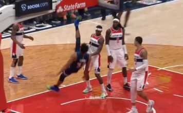 NBA: To mogło się źle skończyć! Twarde lądowanie Karla-Anthony’ego Townsa