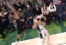 NBA: Dostał kopniaka w twarz, a sędziowie nie zareagowali!