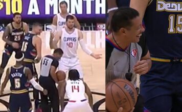 NBA: Sędzia nie mógł się powstrzymać. Jokić potrafi rozśmieszyć wszystkich