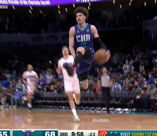 NBA: LaMelo show! Alley-opp po przełożeniu pod nogą