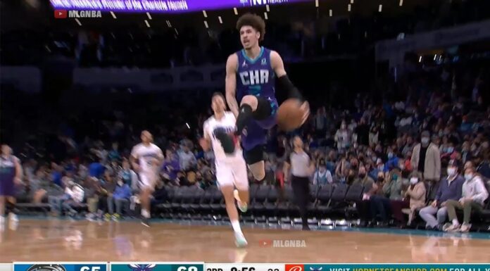 NBA: LaMelo show! Alley-opp po przełożeniu pod nogą
