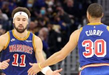 Wyniki NBA: Kluczowa akcja Townsa, 21 punktów Thompsona, Warriors wreszcie pokazali siłę