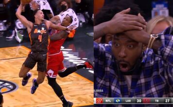 NBA: Jalen Suggs odleciał! Fantastyczny wsad nad DeRozanem!