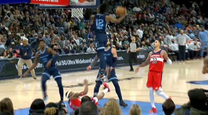 NBA: Morant znowu odleciał! Niesamowity alley-oop zakończony windmillem!