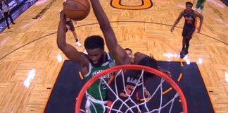 NBA: Jaylen Brown zniszczył Mo Bambę! Zapakował nad wielkoludem!