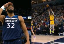 NBA: Hit! Airball Westbrooka i ta reakcja Townsa!