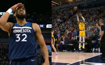 NBA: Hit! Airball Westbrooka i ta reakcja Townsa!