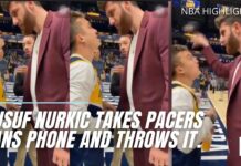 NBA: Nurkić był wściekły. Wyżył się na telefonie kibica (video)