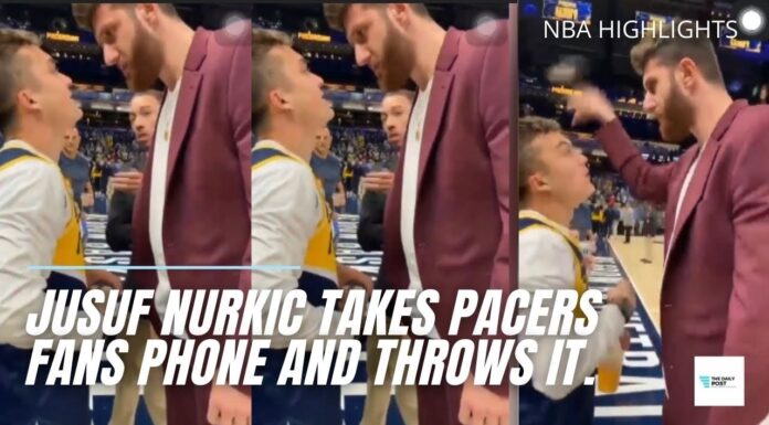 NBA: Nurkić był wściekły. Wyżył się na telefonie kibica (video)