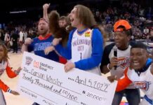 NBA: Kibic trafił z połowy boiska i wygrał 20 tysięcy dolarów!