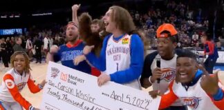 NBA: Kibic trafił z połowy boiska i wygrał 20 tysięcy dolarów!