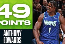 Wyniki NBA: Zakrwawiony Jokić daje Nuggets play-off, 49 oczek Anthony’ego Edwards