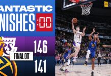 Wyniki NBA. 42 punkty Toppina, 41 oczek Thompsona i Monka, dogrywka w Denver. Grała cała liga