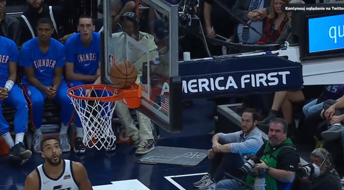NBA: Sytuacja jedna na milion. Piłka zatrzymała się na obręczy! (WIDEO)