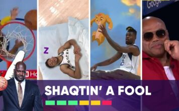 NBA: Giannis idzie spać, Booker jak kula od kręgli i muzyczka z Benny Hilla w najnowszym Shaqtin’ A Fool!