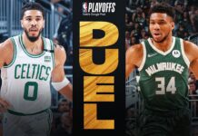 Wyniki NBA: Wielki pojedynek Tatuma z Giannisem, będzie kolejny mecz nr 7. Warriors w finale konferencji