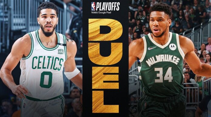 Wyniki NBA: Wielki pojedynek Tatuma z Giannisem, będzie kolejny mecz nr 7. Warriors w finale konferencji