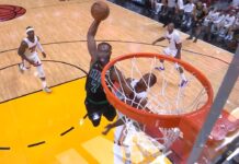 NBA: Potężny wsad Jaylena Browna dobił Heat. Aż się Adebayo odsunął!