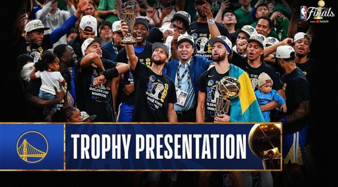 Finał NBA: Ceremonia mistrzów – tak Golden State Warriors cieszyli się z wygranej i odbierali trofeum