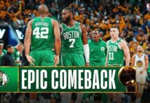 Wyniki NBA: 34 punkty Curry’ego nie wystarczyły! Historyczny powrót Celtics, którzy wygrywają pierwszy mecz Finału NBA!