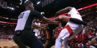 NBA: Pierwsza bójka w tym sezonie. Dwóch graczy Heat zawieszonych (wideo)