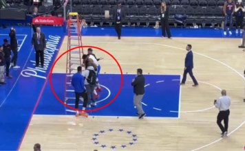 NBA: Giannis się wściekł. Przewrócił drabinę, padły groźby (wideo)