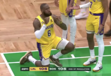 NBA: Sędziowie okradli Lakers?! LeBron kipiał ze złości! Beverley szukał dowodów na zdjęciach!