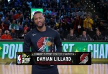 NBA: Damian Lillard wygrywa konkurs rzutów za trzy punkty. Haliburton wyrównał rekord