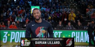 NBA: Damian Lillard wygrywa konkurs rzutów za trzy punkty. Haliburton wyrównał rekord