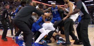 Wyniki NBA: Bójka w Minnesocie, Suns lepsi od Celtics, Embiid nie zwalnia