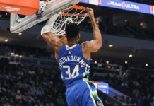 Wyniki NBA: Triple-double Giannisa i Jokicia. Buzzer-beater na dogrywkę Batuma. Kontuzja Curry’ego