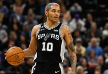 Wyniki NBA: 22 punkty Sochana, pierwsze double-double i wygrana Spurs! Doncić i Irving lepsi od Embiida i Hardena! Pokaz siły Warriors