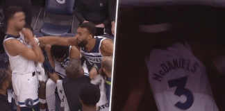 NBA: Chaos w meczu Wolves. Gobert uderzył kolegę, a McDaniels tak się wkurzył, że złamał rękę
