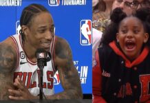 NBA: Stała się hitem sieci! Tak córka DeRozana pomogła Bulls i zakończyła sezon Raptors (WIDEO)