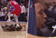 NBA: Embiid nadepnął na głowę na rywala. „Najbardziej szalona rzecz, jaką widziałem”