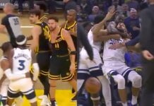 NBA: Rozerwana koszulka Thompsona i Green łapiący za gardło Goberta. Co za sceny!