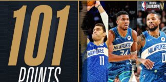 Wyniki NBA: Historyczna trójka z Milwaukee, wielki powrót Knicks, siedem punktów Sochana