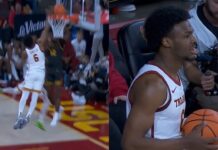 NBA: Bronny James zadebiutował w uczelnianej lidze. Zrobił TO jak ojciec i to na jego oczach!