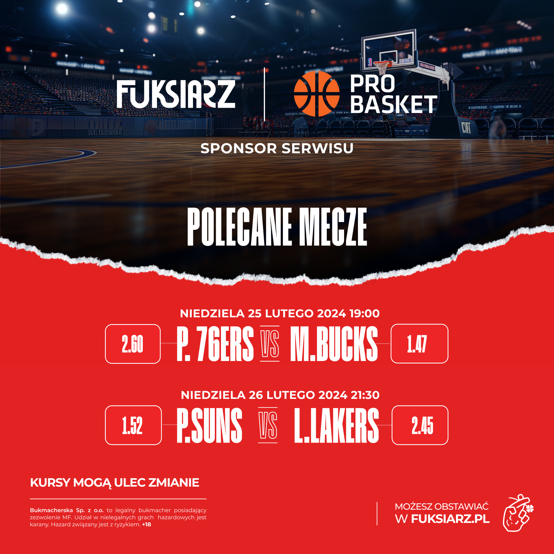 NBA: Niedzielny wieczór z NBA na żywo! Zaczynamy już o godz. 19!