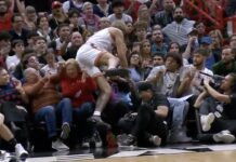 NBA: Sochan wpadł w kibiców i zjadł popcorn. Będzie Shaqtin’ A Fool?