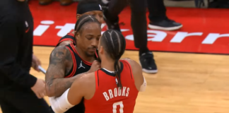 NBA: Bójka DeRozana z Dillonem Brooksem! „To nie Memphis, przestań wylatywać z parkietu”