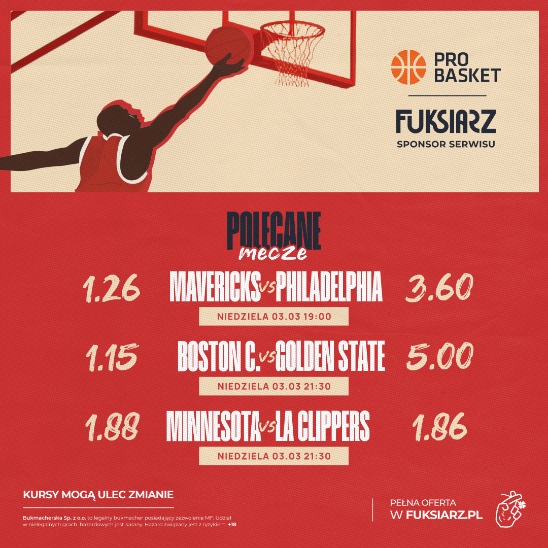 NBA: Niedzielny wieczór z NBA na żywo! Trzy mecze i same hity!