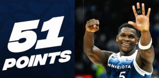 Wyniki NBA: 51 punktów Edwardsa, kontuzja Antetokounmpo, blamaż Suns