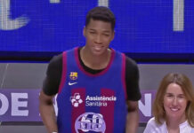 NBA na pewno mu się przygląda. 13-letni gigant z Barcelony zadebiutował z dorosłymi!