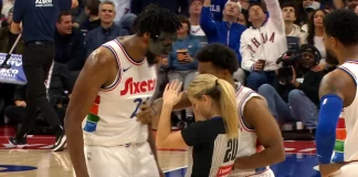 NBA: Embiid nie wytrzymał. Nakrzyczał na panią sędzię
