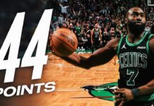 Wyniki NBA: Rzut na zwycięstwo Edwardsa. 44 punkty Browna, double-double Sochana